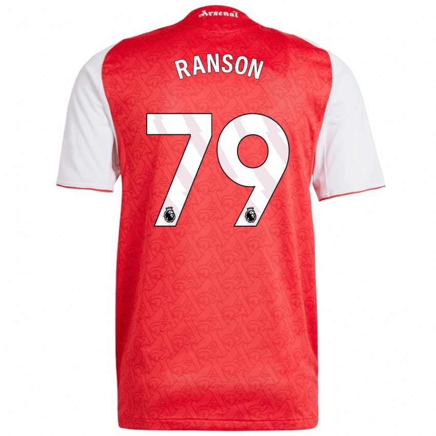ילדים חארי רנסון #79 אדום לבן ג'רזי ביתית 2025/26 חולצה קצרה
