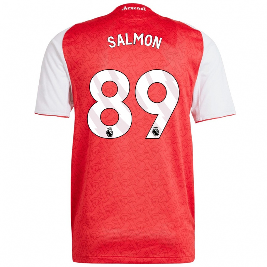 ילדים Marli Salmon #89 אדום לבן ג'רזי ביתית 2025/26 חולצה קצרה