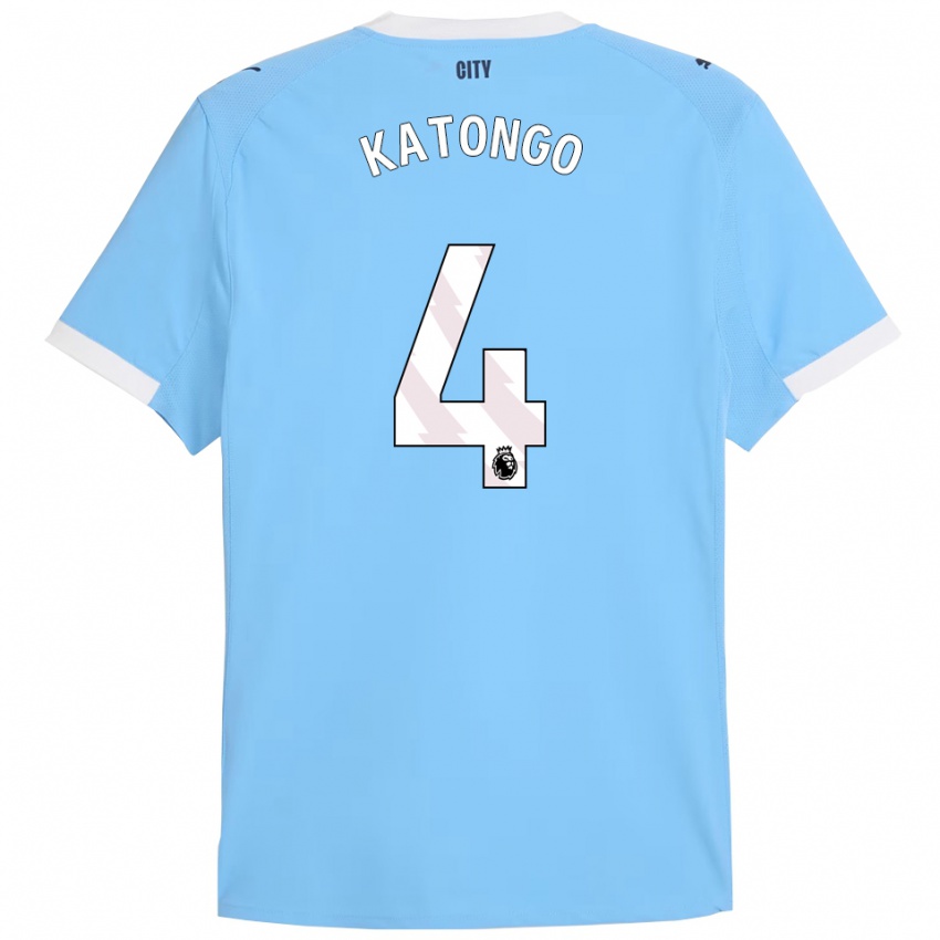 ילדים ג'אדל קאטונגו #4 תכלת לבן ג'רזי ביתית 2025/26 חולצה קצרה
