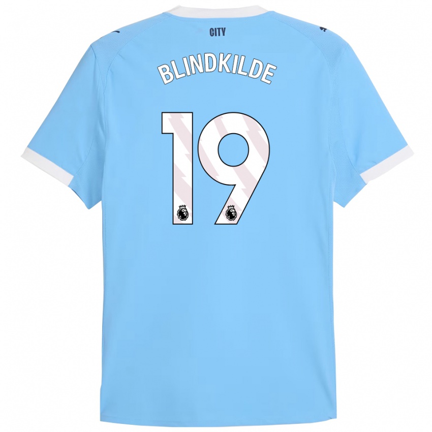 ילדים Laura Blindkilde Brown #19 תכלת לבן ג'רזי ביתית 2025/26 חולצה קצרה
