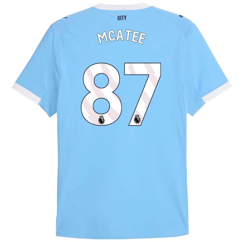 ילדים ג'יימס מקאטי #87 תכלת לבן ג'רזי ביתית 2025/26 חולצה קצרה