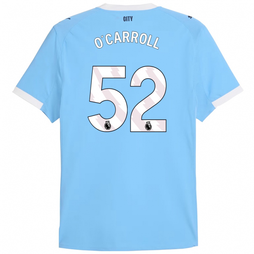 ילדים איב או'קארול #52 תכלת לבן ג'רזי ביתית 2025/26 חולצה קצרה