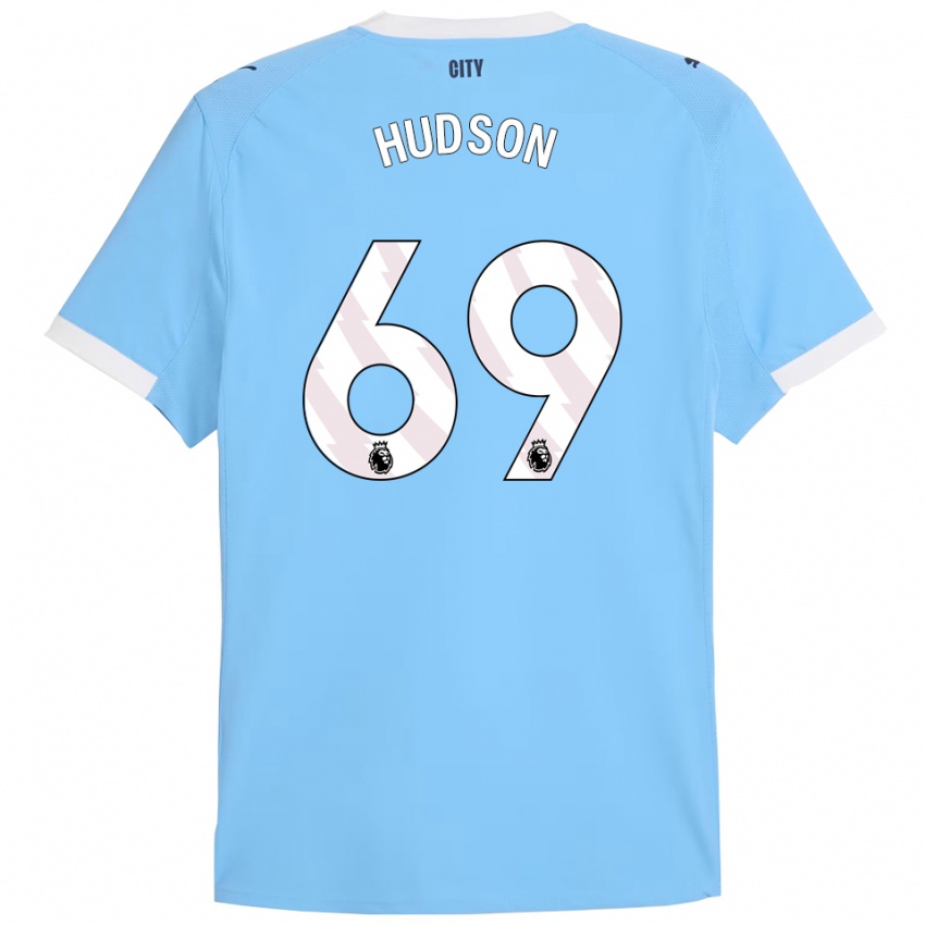 ילדים Max Hudson #69 תכלת לבן ג'רזי ביתית 2025/26 חולצה קצרה