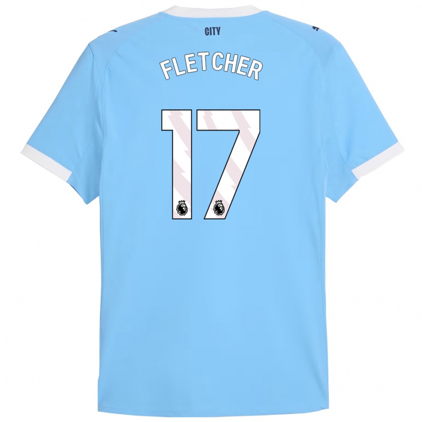 ילדים לוקה פלטשר #17 תכלת לבן ג'רזי ביתית 2025/26 חולצה קצרה