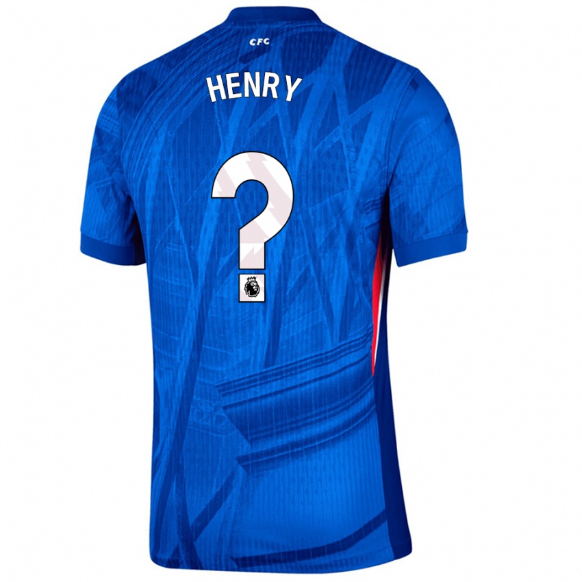 ילדים Josh Henry #0 כחול לבן ג'רזי ביתית 2025/26 חולצה קצרה