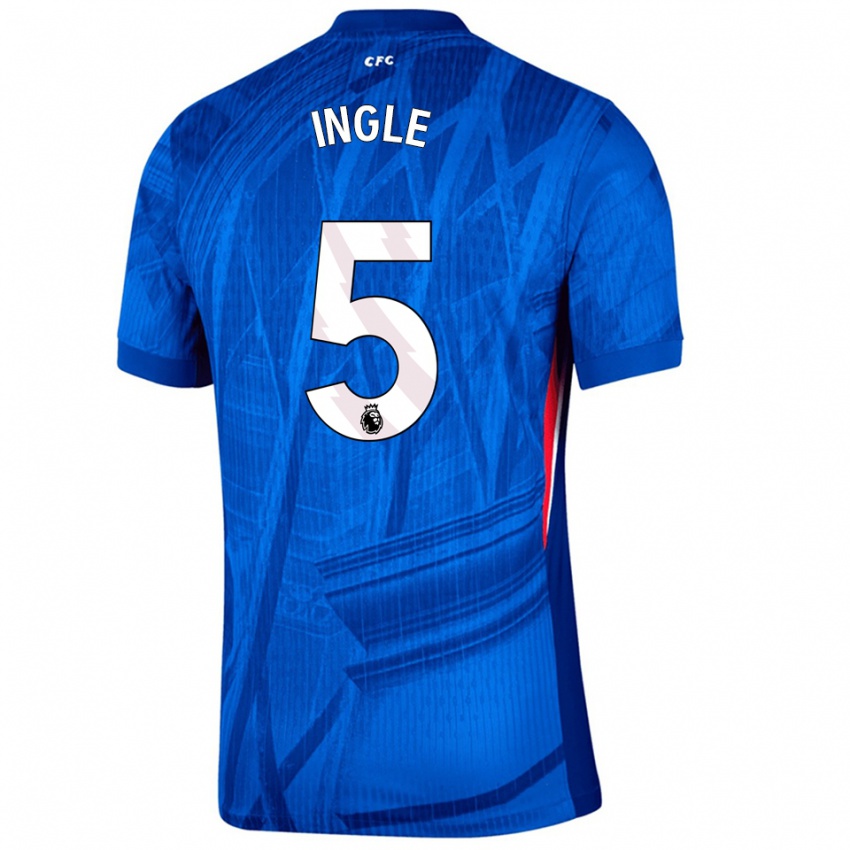 ילדים סופי אינגל #5 כחול לבן ג'רזי ביתית 2025/26 חולצה קצרה