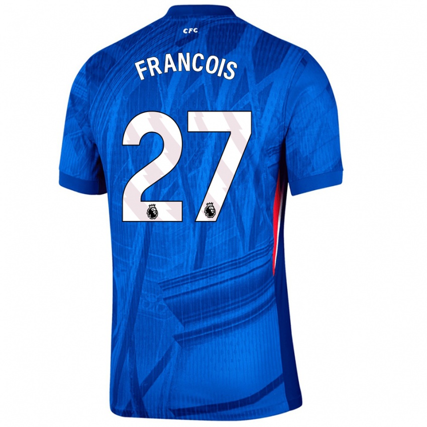 ילדים אוריאן ז'אן-פרנסואה #27 כחול לבן ג'רזי ביתית 2025/26 חולצה קצרה