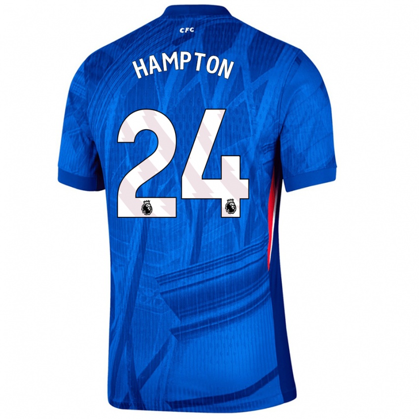 ילדים האנה המפטון #24 כחול לבן ג'רזי ביתית 2025/26 חולצה קצרה