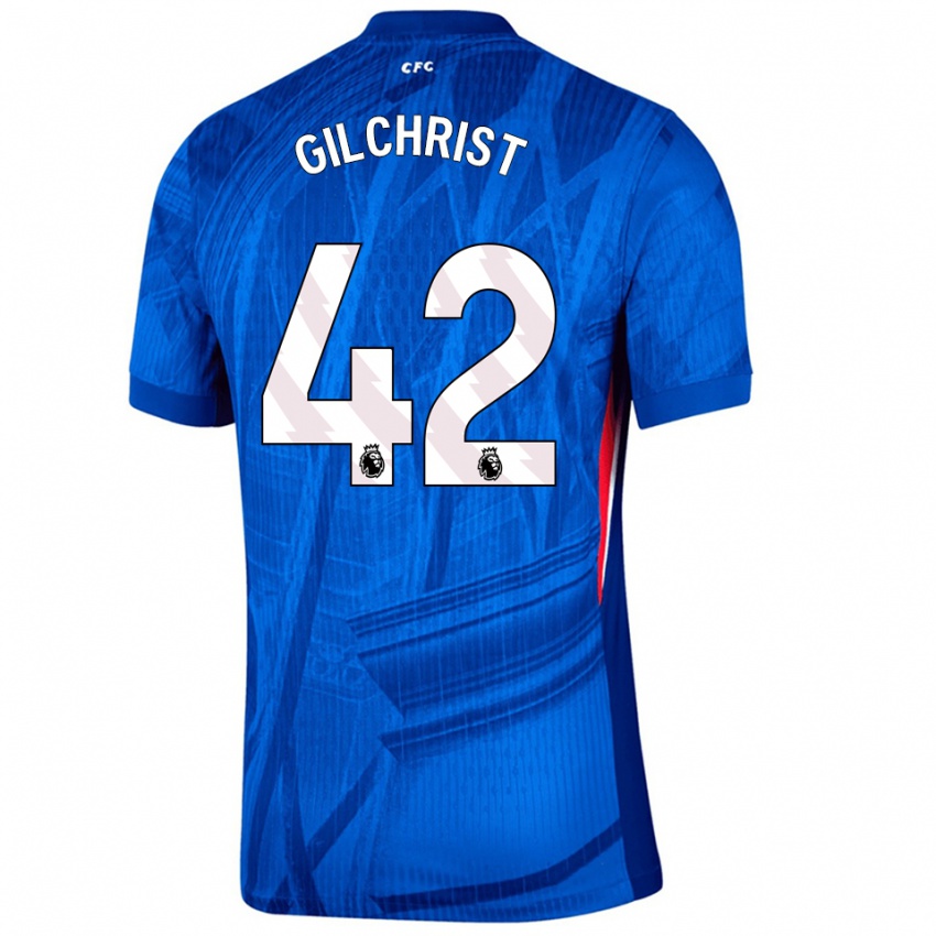 ילדים אלפי גילכריסט #42 כחול לבן ג'רזי ביתית 2025/26 חולצה קצרה