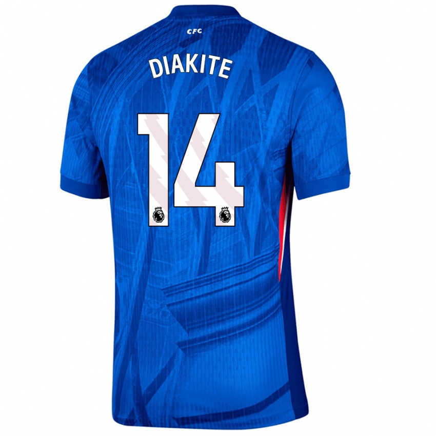 ילדים Calvin Diakite #14 כחול לבן ג'רזי ביתית 2025/26 חולצה קצרה