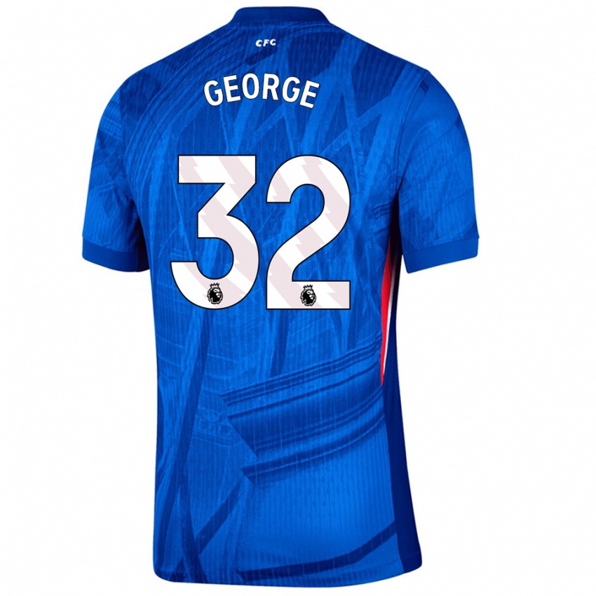 ילדים טיריק ג'ורג' #32 כחול לבן ג'רזי ביתית 2025/26 חולצה קצרה