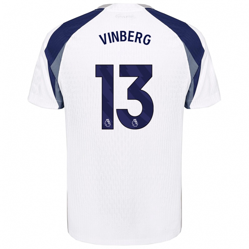 ילדים מטילדה וינברג #13 לבן נייבי ג'רזי ביתית 2025/26 חולצה קצרה