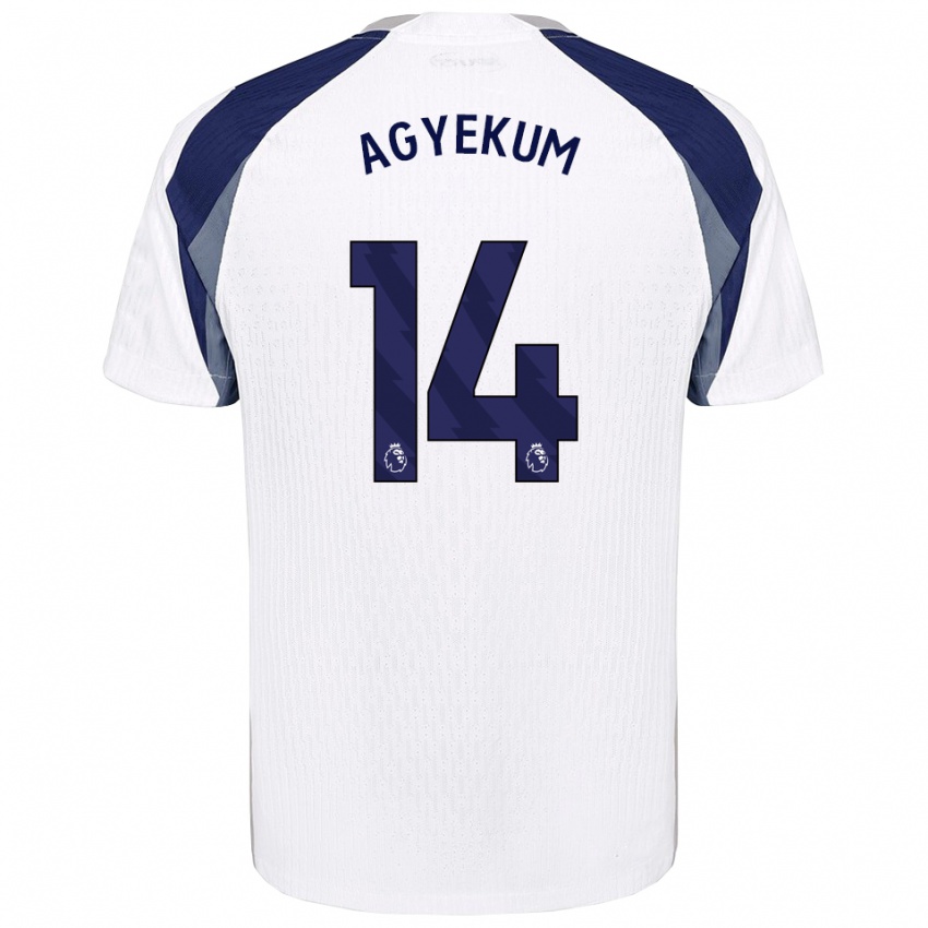 ילדים עזרא אגייקום #14 לבן נייבי ג'רזי ביתית 2025/26 חולצה קצרה