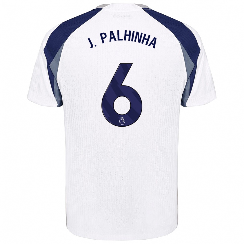 ילדים ז'ואאו פלהיניה #6 לבן נייבי ג'רזי ביתית 2025/26 חולצה קצרה