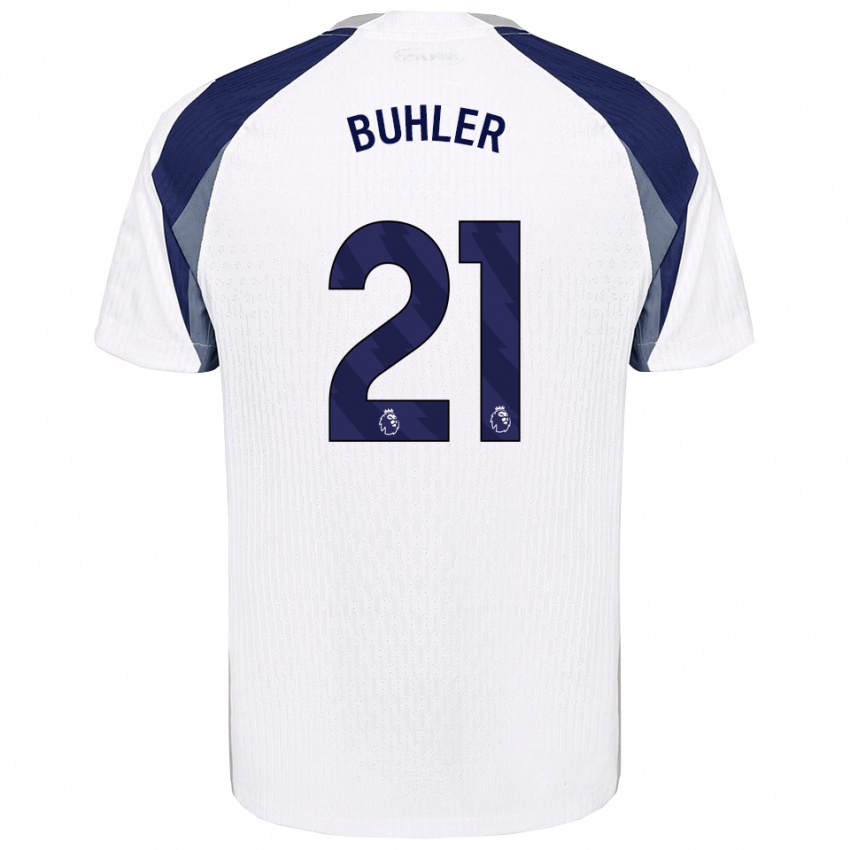 ילדים לואנה ביהלר #21 לבן נייבי ג'רזי ביתית 2025/26 חולצה קצרה