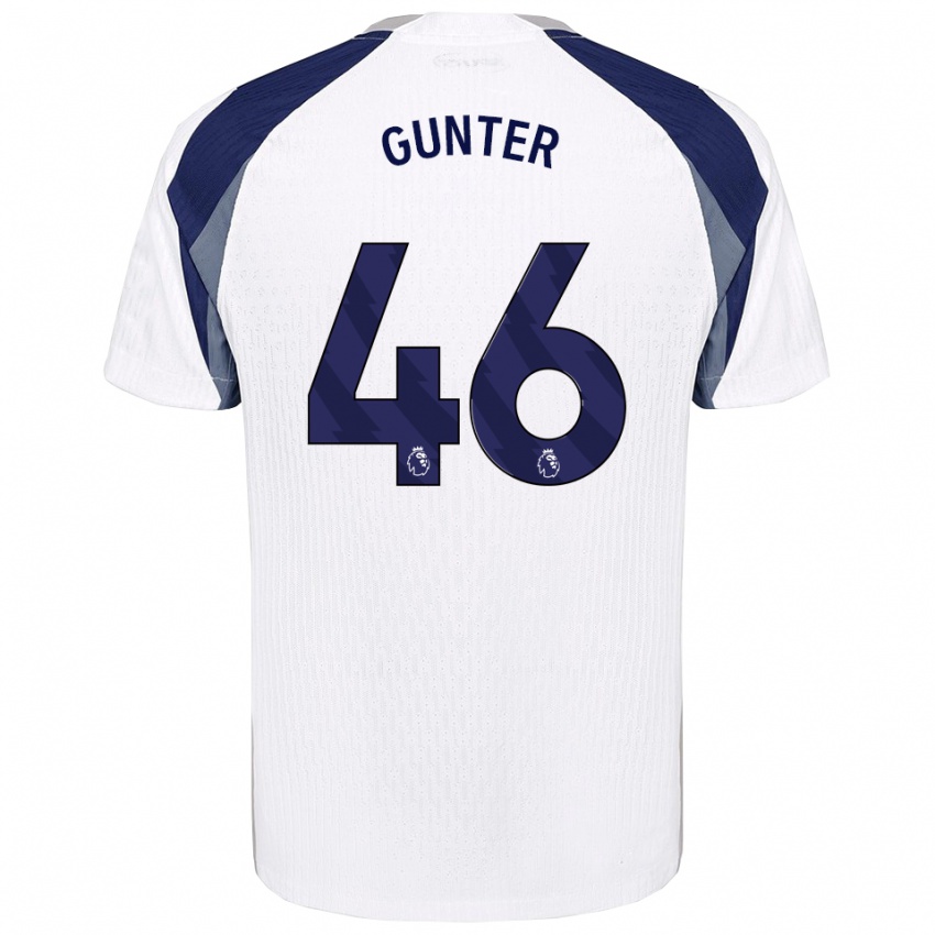 ילדים Luca Gunter #46 לבן נייבי ג'רזי ביתית 2025/26 חולצה קצרה