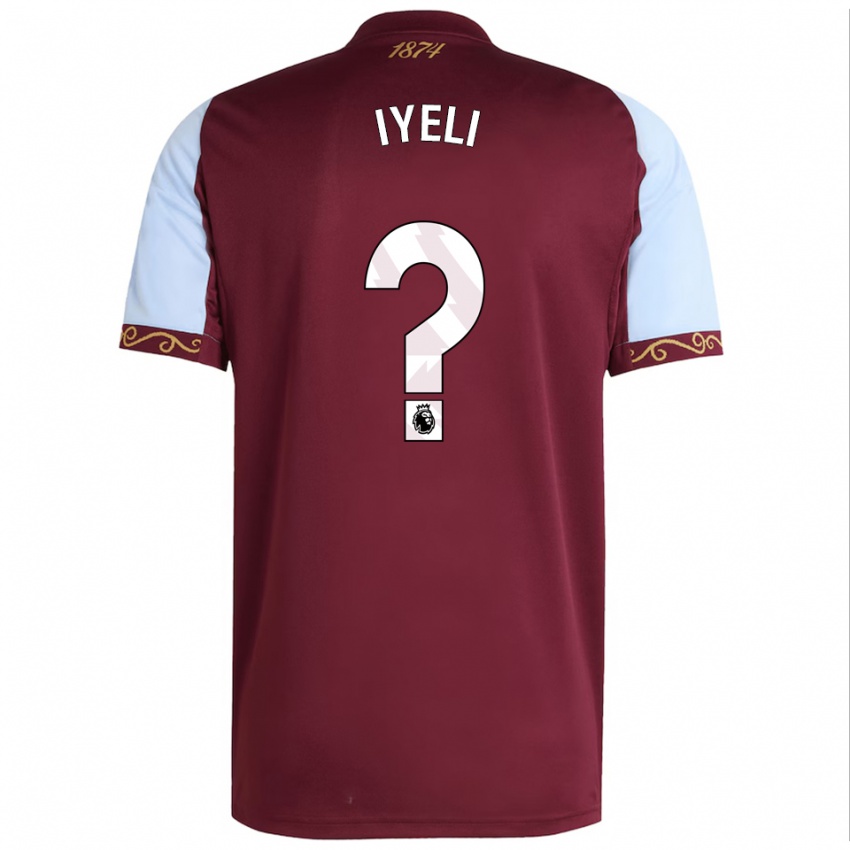 ילדים Mj Iyeli #0 בורדו תכלת ג'רזי ביתית 2025/26 חולצה קצרה