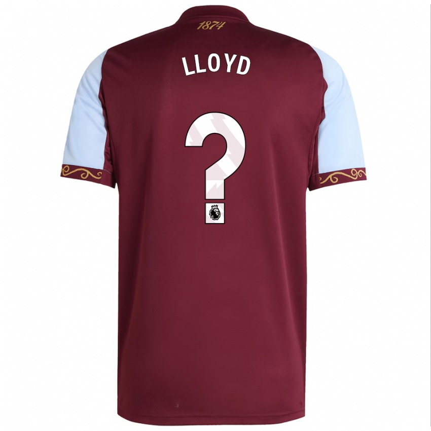 ילדים Olly Lloyd #0 בורדו תכלת ג'רזי ביתית 2025/26 חולצה קצרה