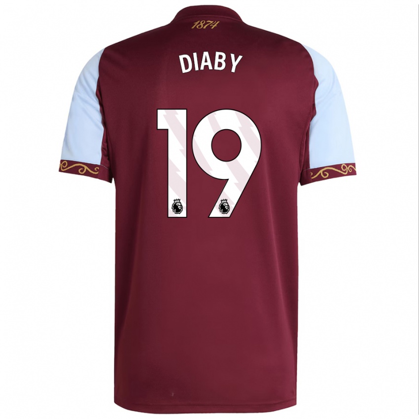 ילדים מוסא דיאבי #19 בורדו תכלת ג'רזי ביתית 2025/26 חולצה קצרה