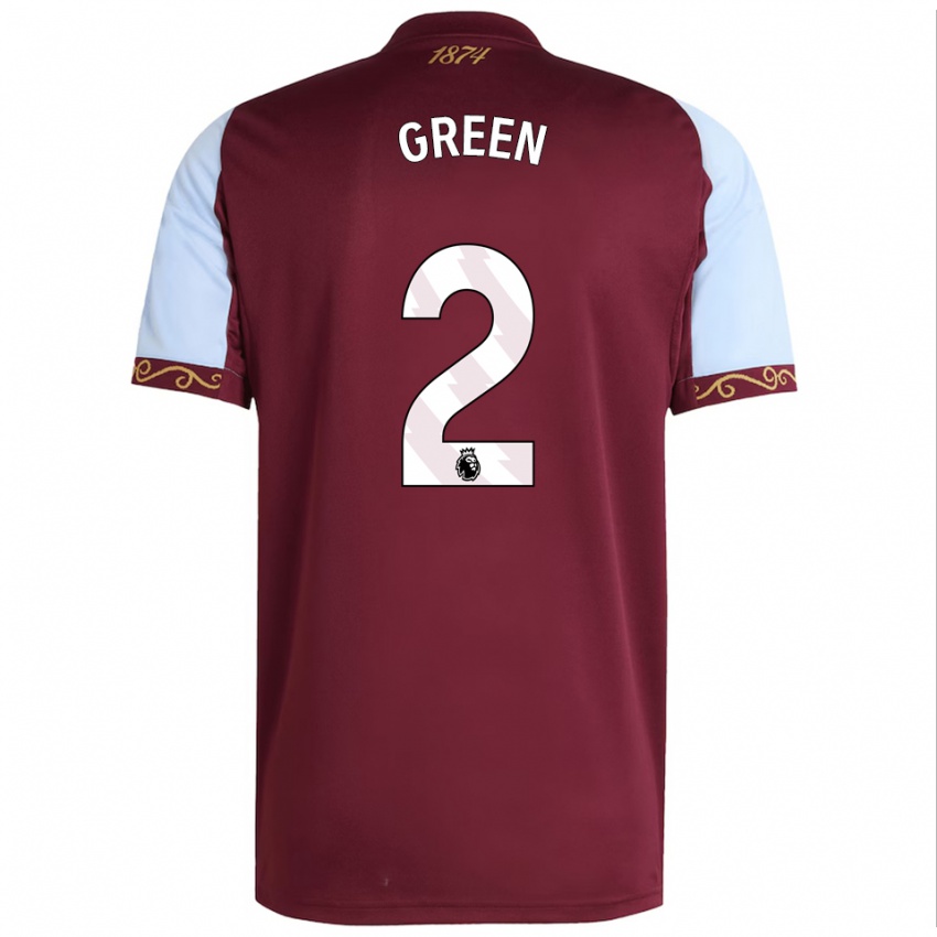 ילדים Jacob Green #2 בורדו תכלת ג'רזי ביתית 2025/26 חולצה קצרה