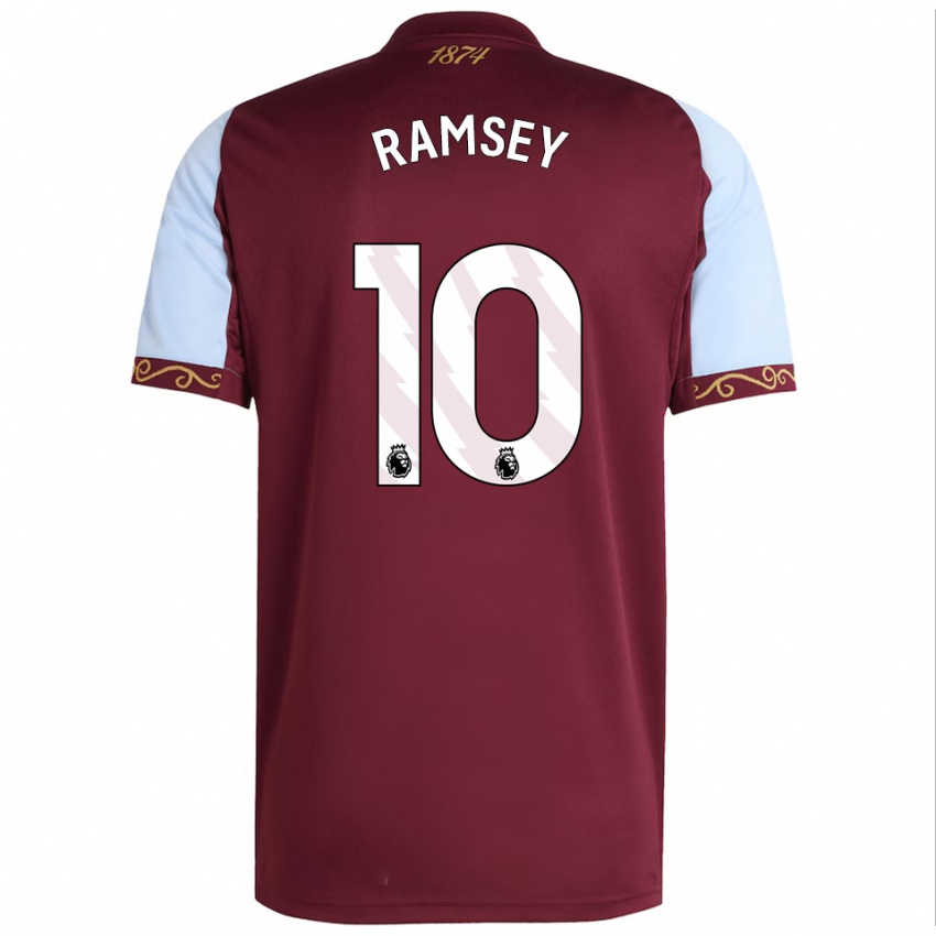 ילדים Cole Ramsey #10 בורדו תכלת ג'רזי ביתית 2025/26 חולצה קצרה