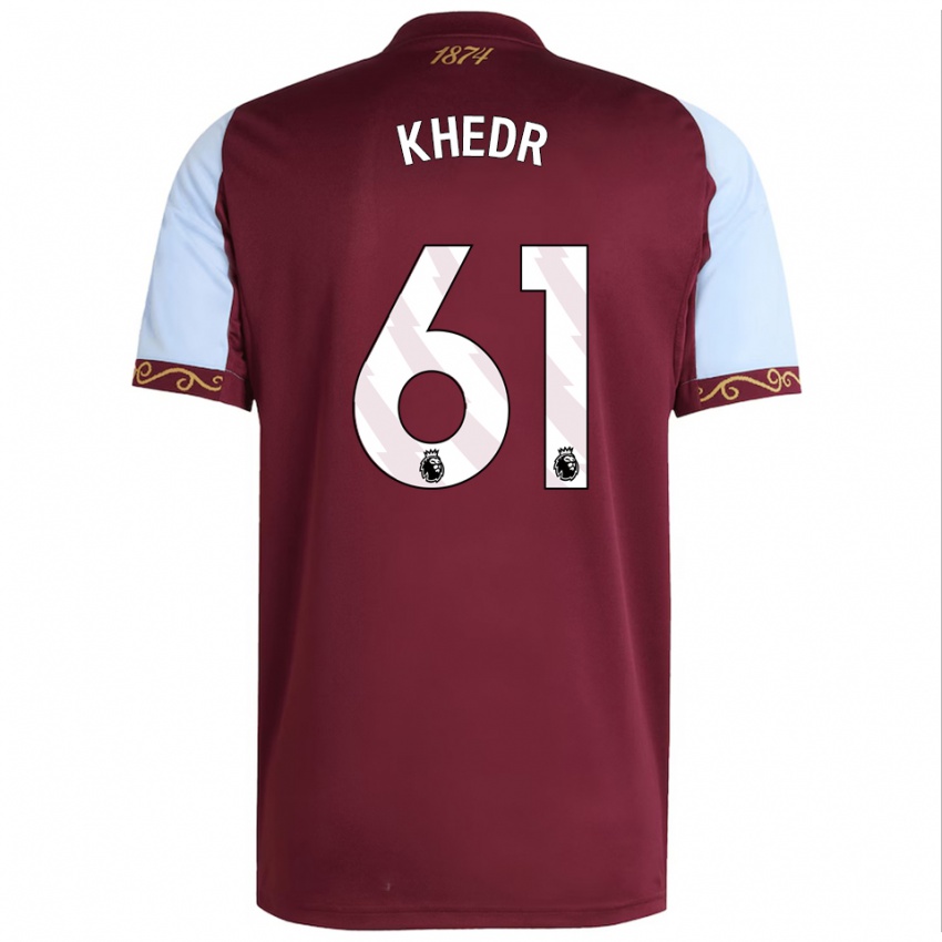 ילדים עומר ח'דר #61 בורדו תכלת ג'רזי ביתית 2025/26 חולצה קצרה