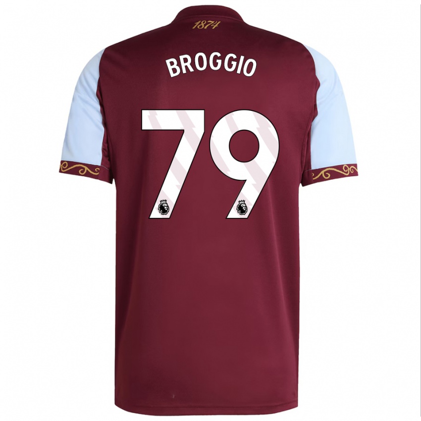 ילדים Ben Broggio #79 בורדו תכלת ג'רזי ביתית 2025/26 חולצה קצרה