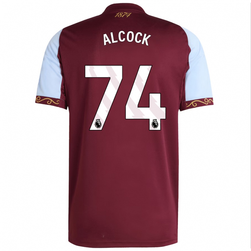 ילדים טוד אלקוק #74 בורדו תכלת ג'רזי ביתית 2025/26 חולצה קצרה