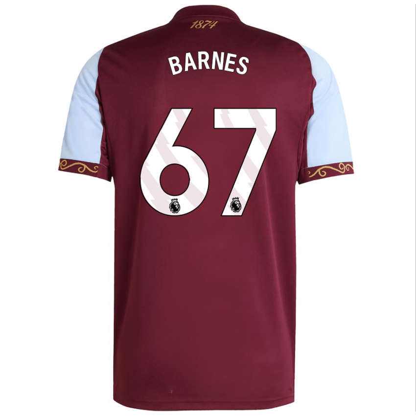 ילדים מיקל בארנס #67 בורדו תכלת ג'רזי ביתית 2025/26 חולצה קצרה