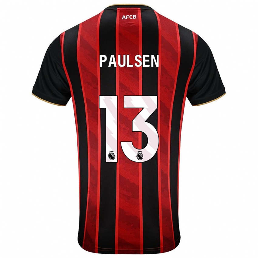 ילדים אלכס פאולסן #13 אדום שחור ג'רזי ביתית 2025/26 חולצה קצרה