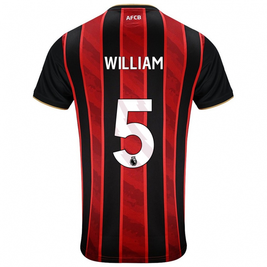 ילדים Harold William #5 אדום שחור ג'רזי ביתית 2025/26 חולצה קצרה