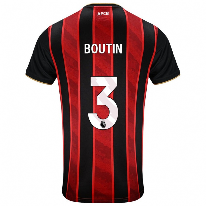 ילדים נועה בוטין #3 אדום שחור ג'רזי ביתית 2025/26 חולצה קצרה