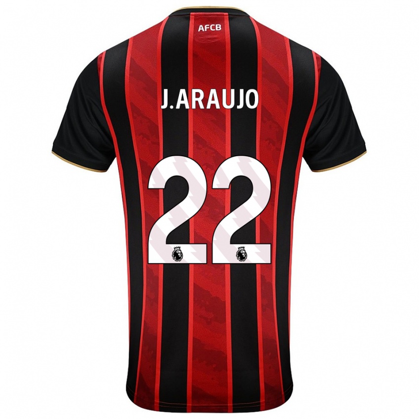 ילדים חוליאן אראוחו #22 אדום שחור ג'רזי ביתית 2025/26 חולצה קצרה