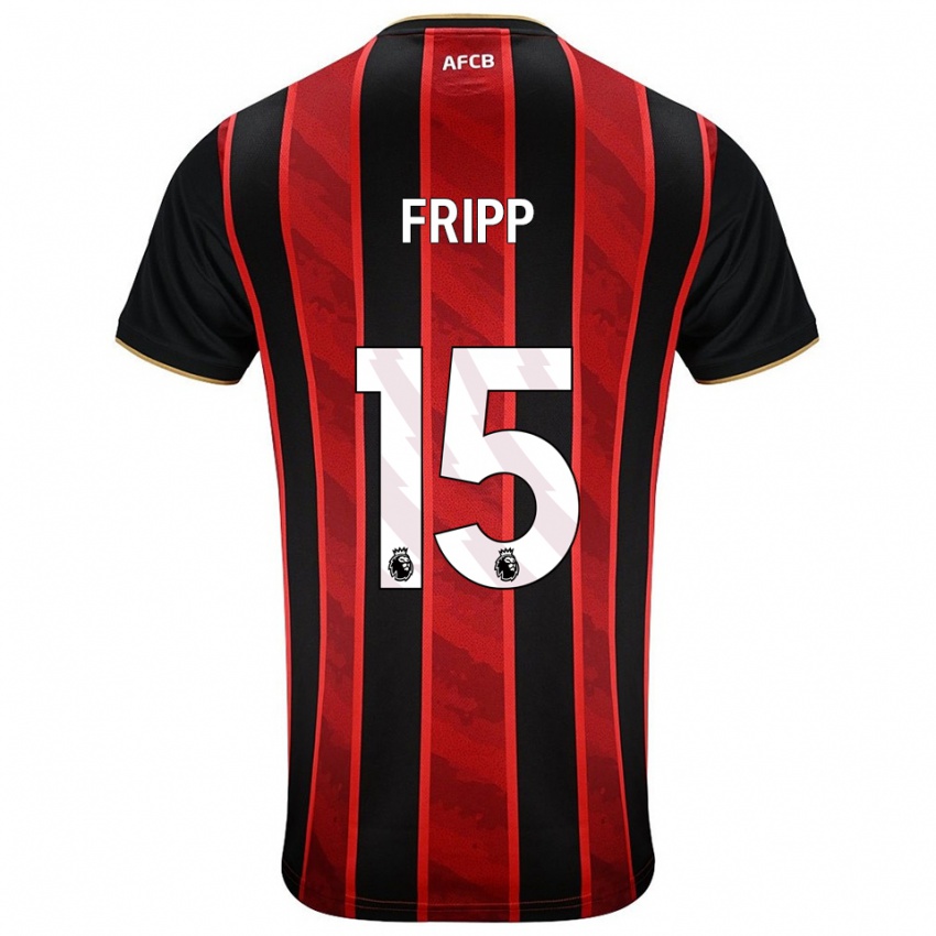 ילדים Kelly Fripp #15 אדום שחור ג'רזי ביתית 2025/26 חולצה קצרה