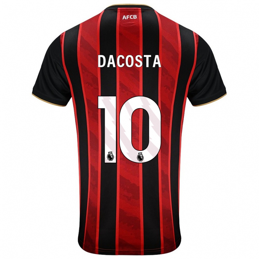 ילדים מיכאל דקוסטה #10 אדום שחור ג'רזי ביתית 2025/26 חולצה קצרה