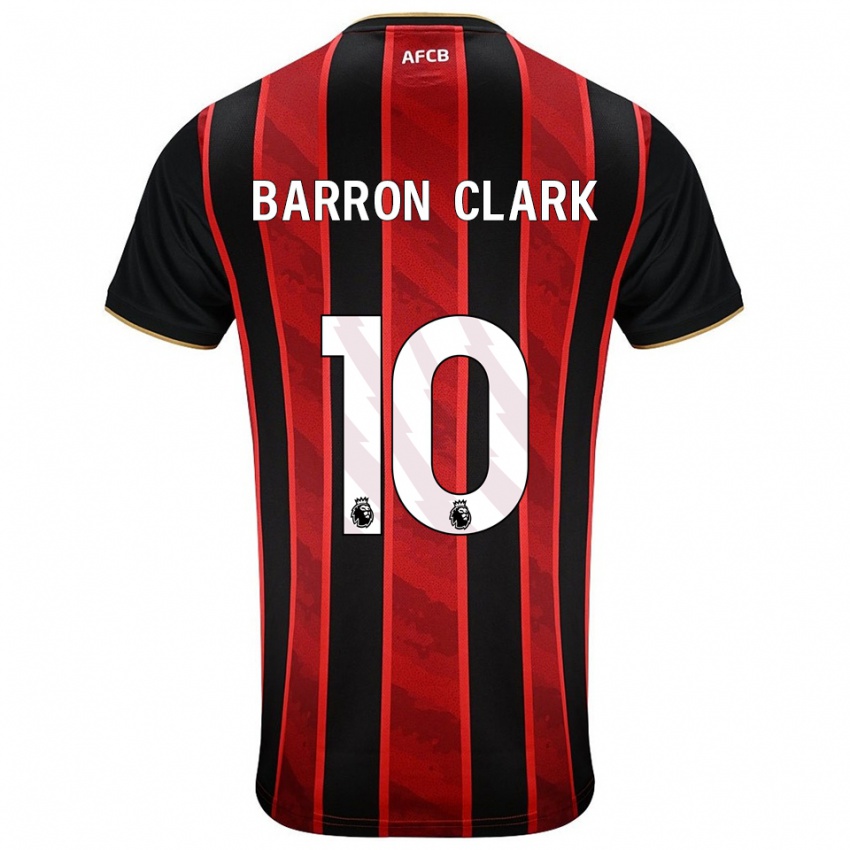 ילדים Molly Barron-Clark #10 אדום שחור ג'רזי ביתית 2025/26 חולצה קצרה