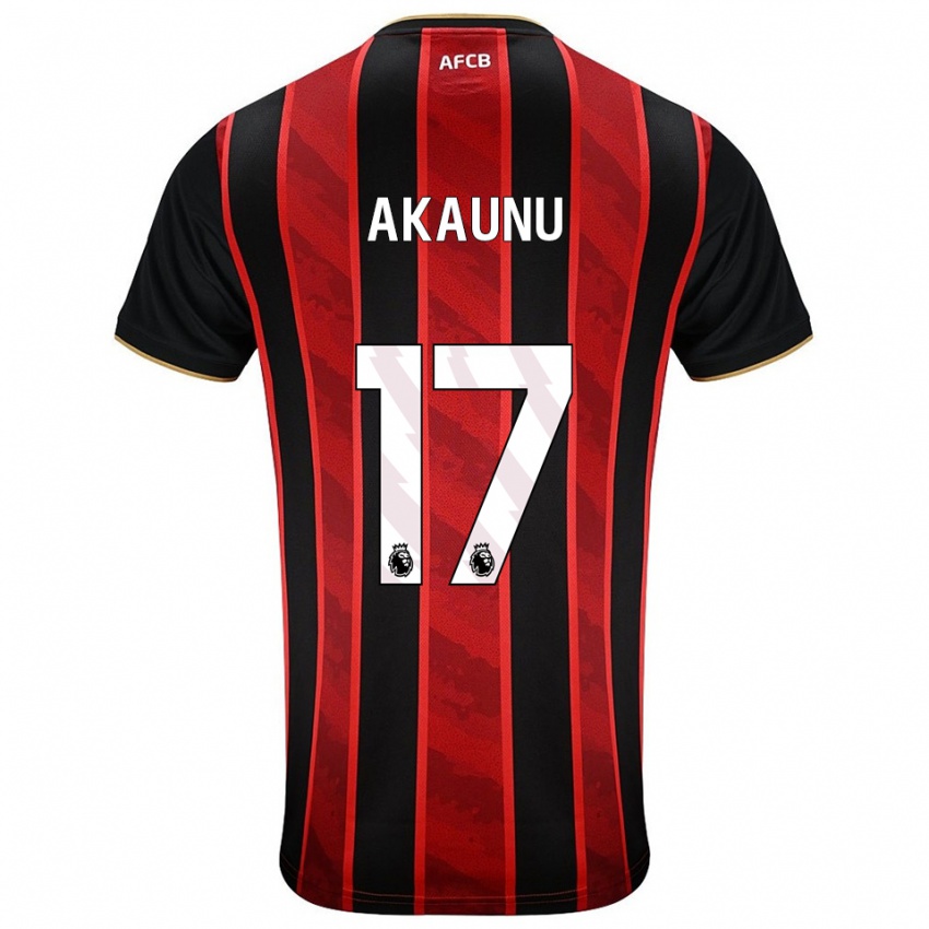 ילדים Kobaro Akaunu #17 אדום שחור ג'רזי ביתית 2025/26 חולצה קצרה