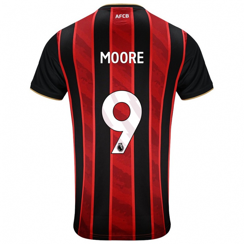 ילדים Kobel Moore #9 אדום שחור ג'רזי ביתית 2025/26 חולצה קצרה