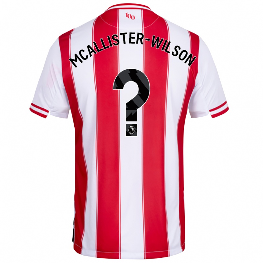 ילדים Zack Mcallister-Wilson #0 אדום לבן ג'רזי ביתית 2025/26 חולצה קצרה