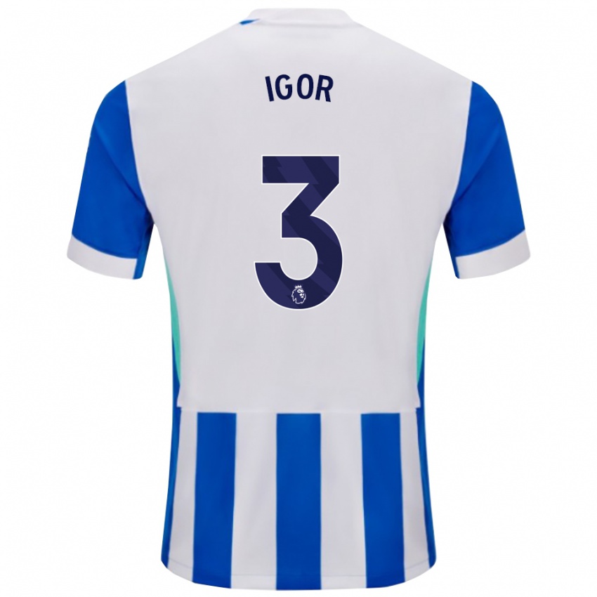 ילדים איגור #3 כחול לבן ג'רזי ביתית 2025/26 חולצה קצרה