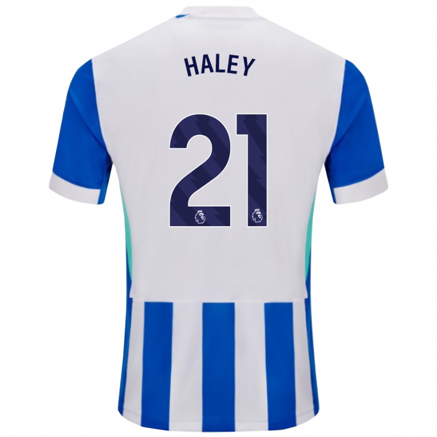ילדים מדיסון היילי #21 כחול לבן ג'רזי ביתית 2025/26 חולצה קצרה