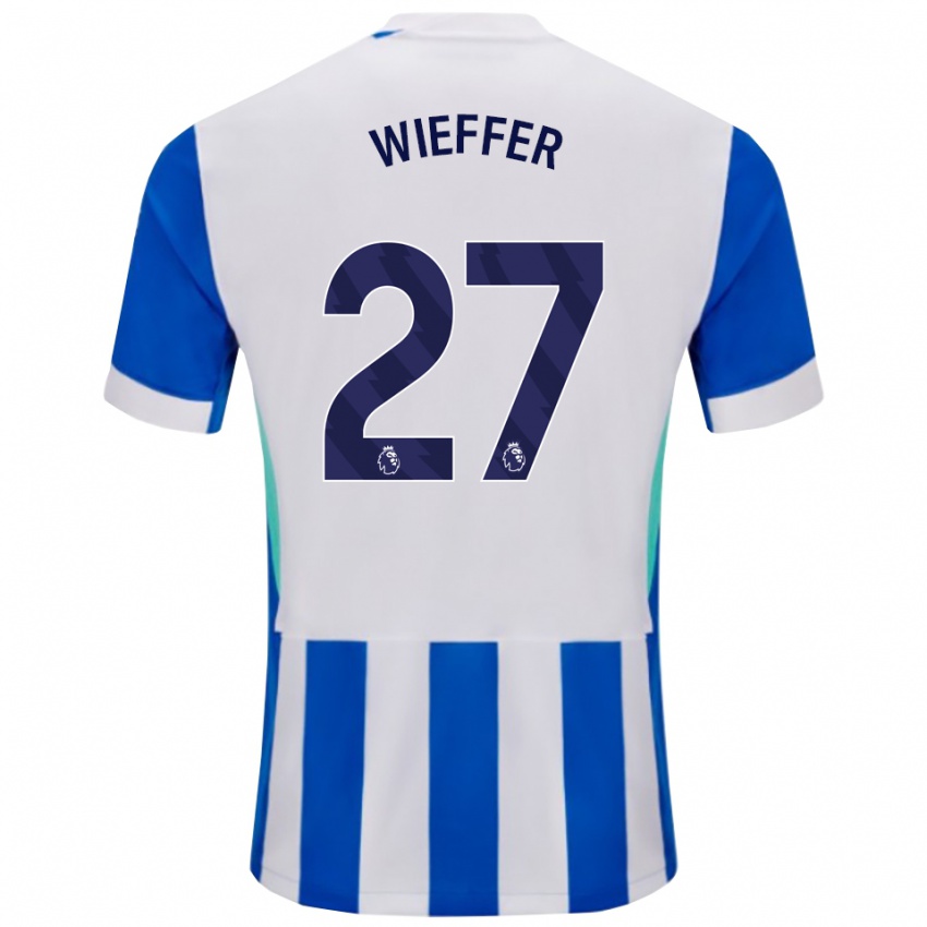 ילדים מאטס וייפר #27 כחול לבן ג'רזי ביתית 2025/26 חולצה קצרה