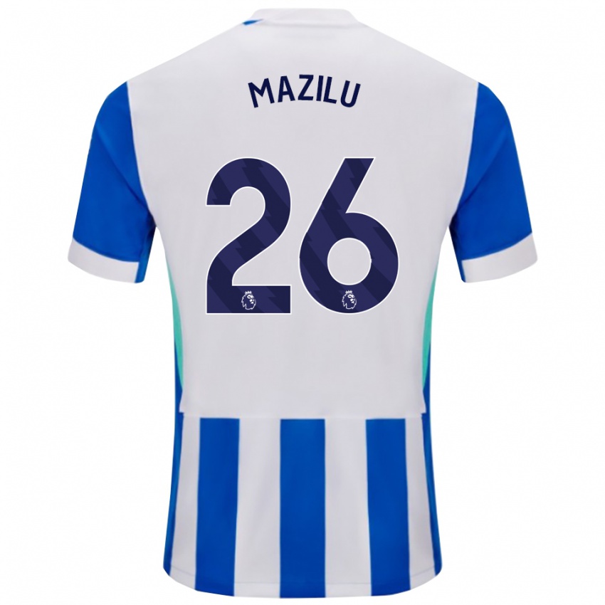 ילדים אדריאן מאזילו #26 כחול לבן ג'רזי ביתית 2025/26 חולצה קצרה