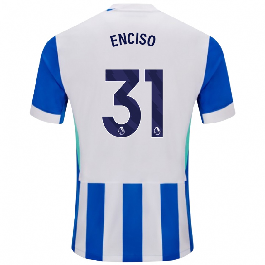 ילדים חוליו אנקיסו #31 כחול לבן ג'רזי ביתית 2025/26 חולצה קצרה