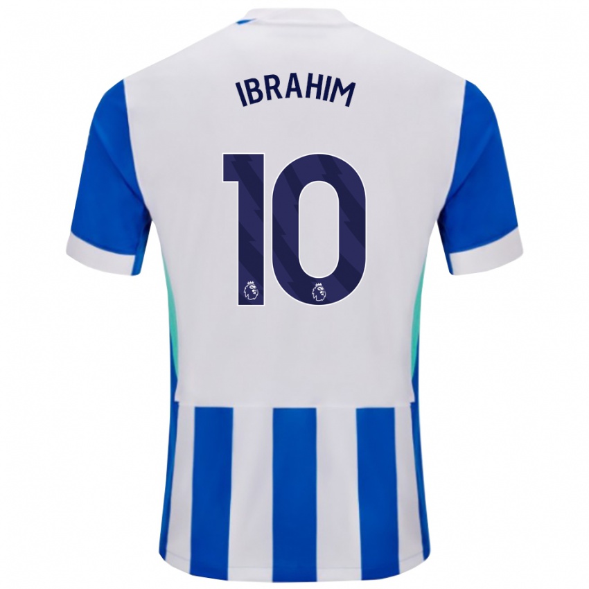 ילדים Younes Ibrahim #10 כחול לבן ג'רזי ביתית 2025/26 חולצה קצרה