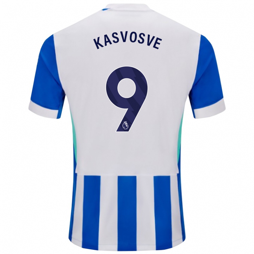 ילדים Henry Kasvosve #9 כחול לבן ג'רזי ביתית 2025/26 חולצה קצרה