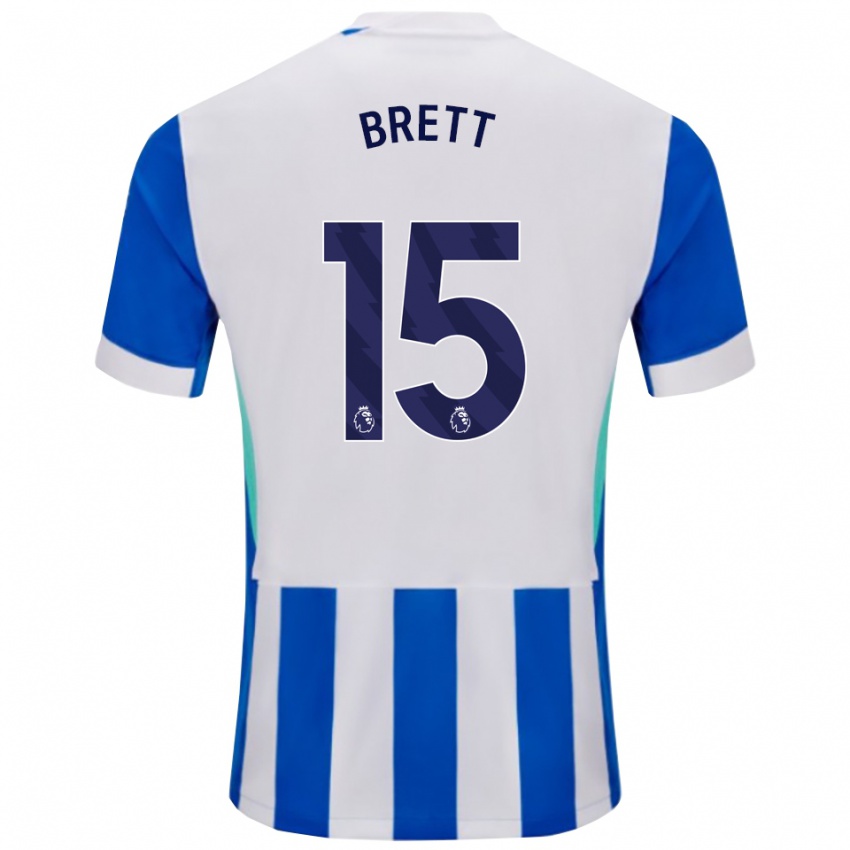 ילדים Adam Brett #15 כחול לבן ג'רזי ביתית 2025/26 חולצה קצרה