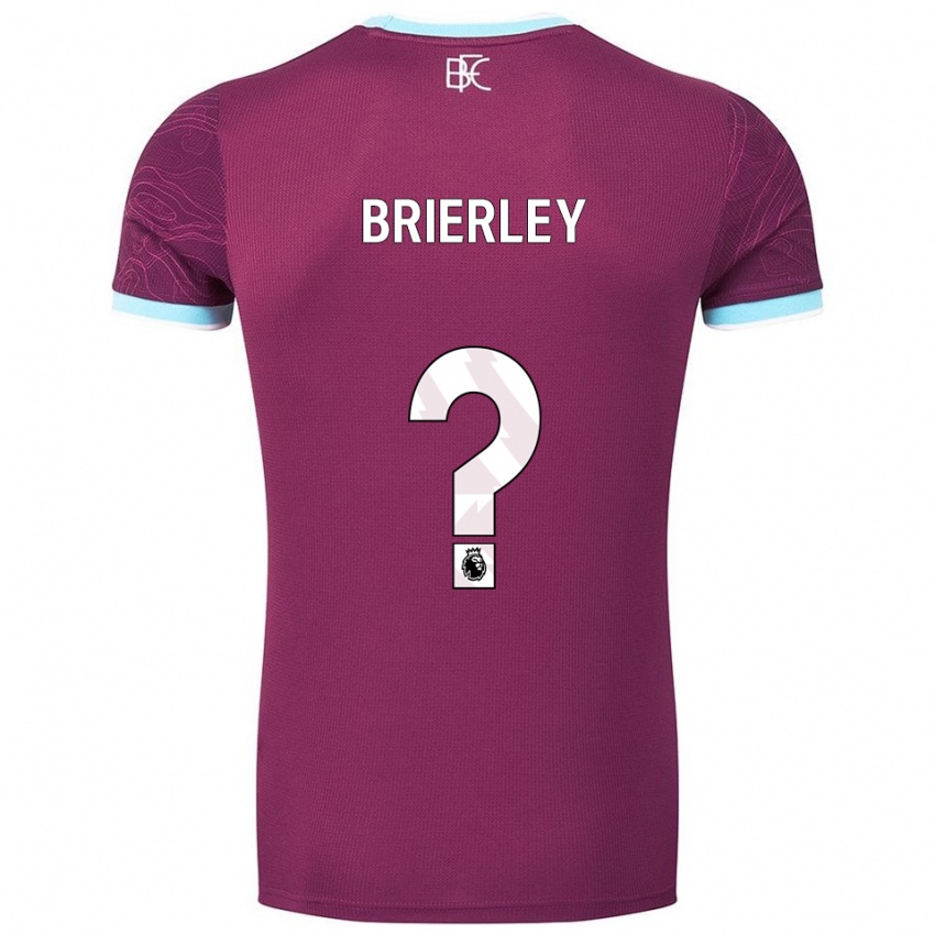 ילדים George Brierley #0 בורדו תכלת ג'רזי ביתית 2025/26 חולצה קצרה