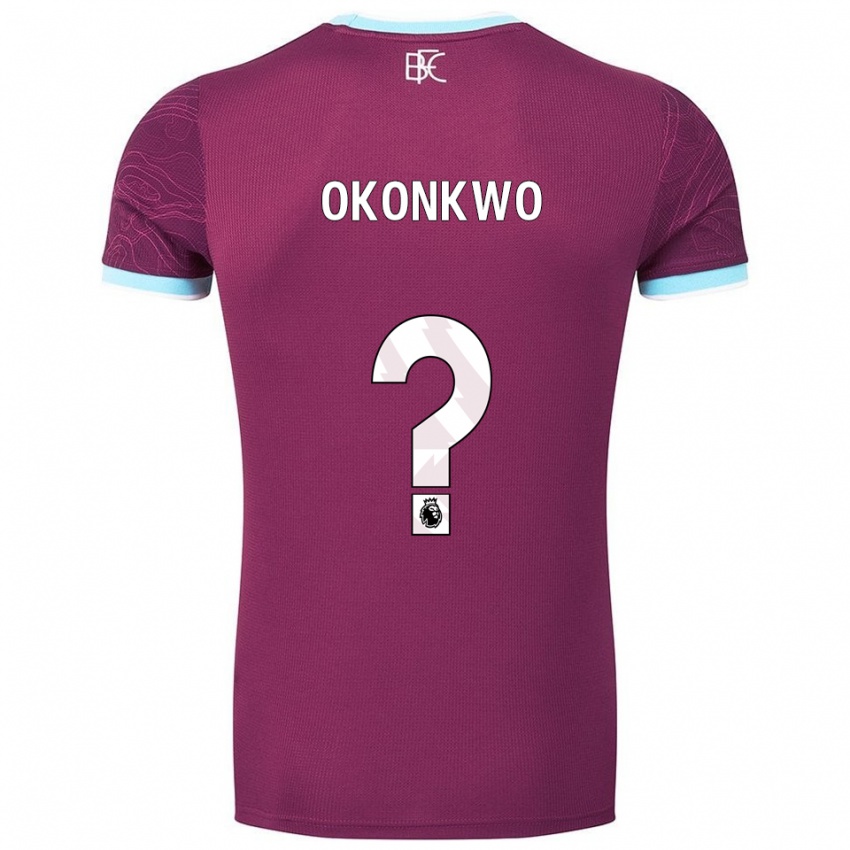 ילדים Destiny Okonkwo #0 בורדו תכלת ג'רזי ביתית 2025/26 חולצה קצרה