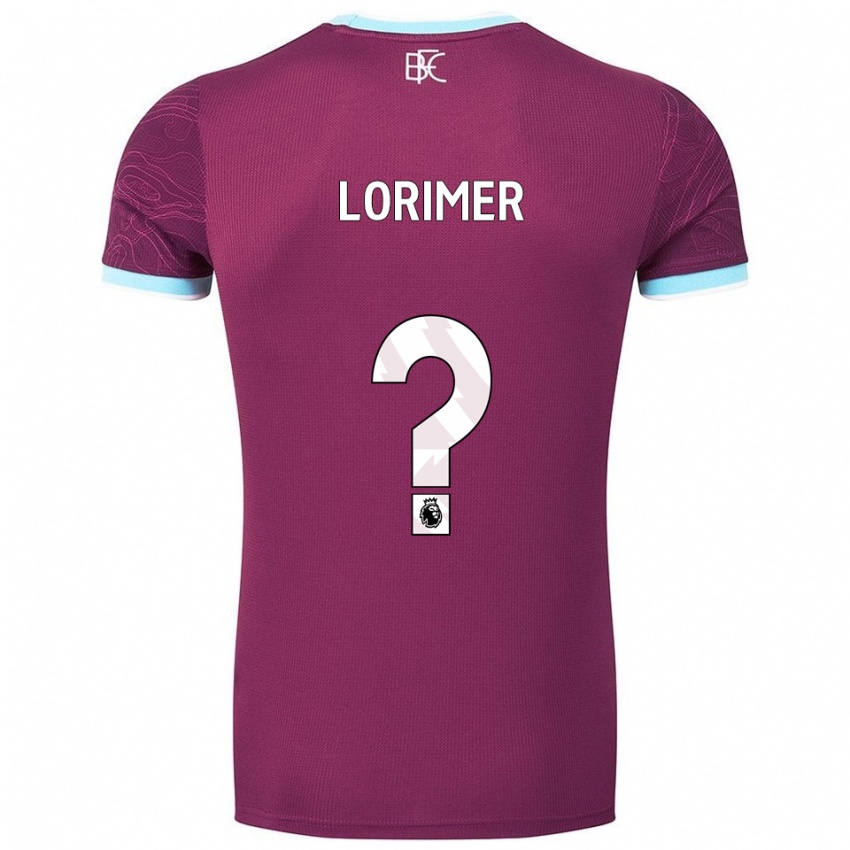 ילדים Archie Lorimer #0 בורדו תכלת ג'רזי ביתית 2025/26 חולצה קצרה